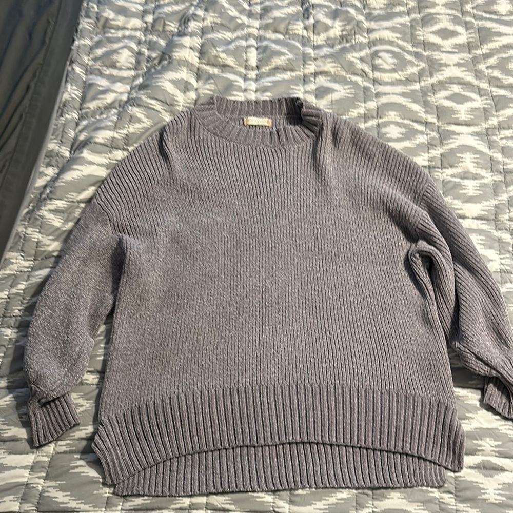 Altar'd State Gray Crew Neck Sweater